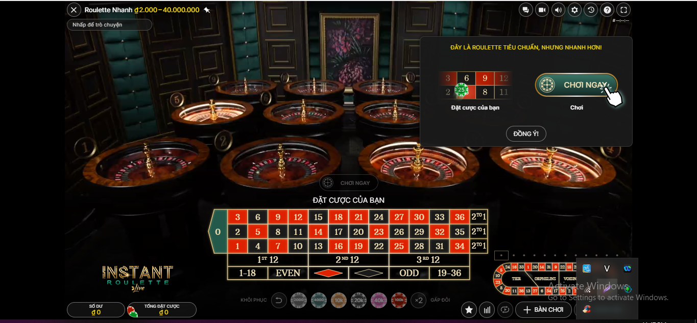 Hướng dẫn tham gia chơi Roulette live Win79 đơn giản nhất