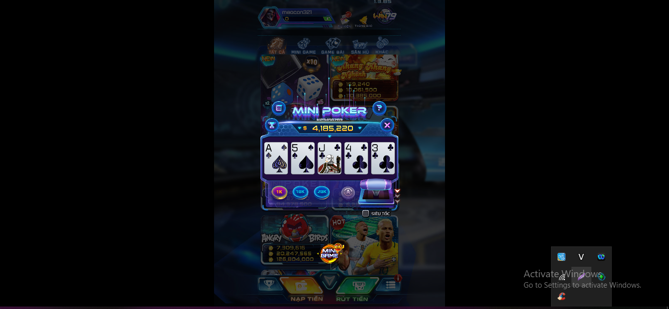 Bí kíp chơi nổ hũ mini poker nhận thưởng lớn