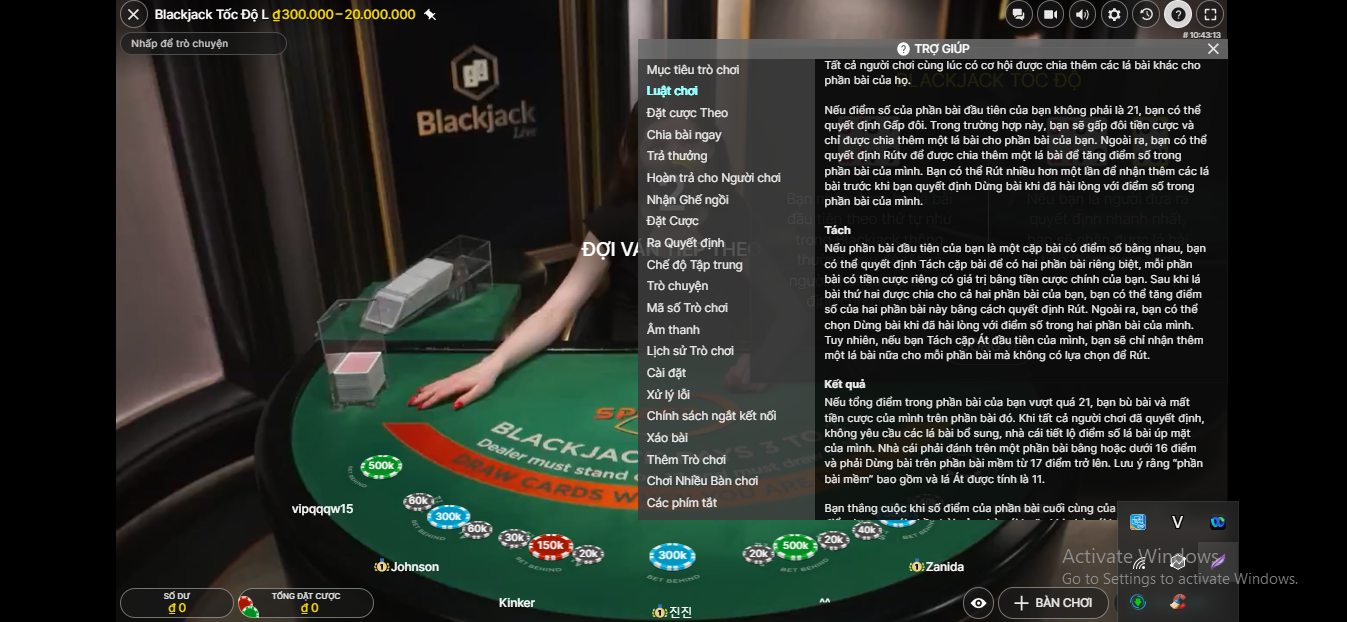 Mẹo chơi Blackjack dễ chiến thắng cho tân thủ tại Win79