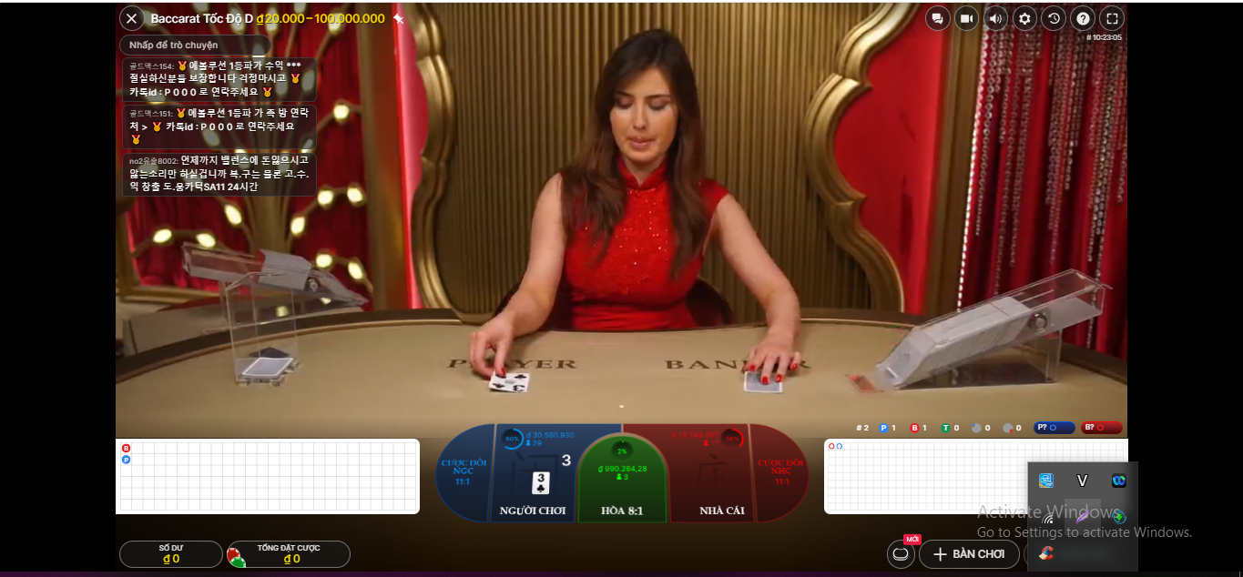 Baccarat trên sảnh live casino Win79