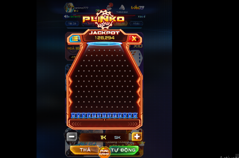 Game nỗ hũ Plinko tai Win79 